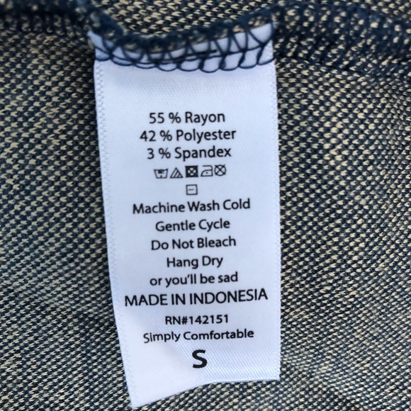 LuLaRoe Blue Patterned Tunic Top - Picture 5 of 5